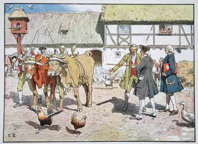 Crown Prince Frederick on the Royal Domains, Kustrin by Carl Röchling